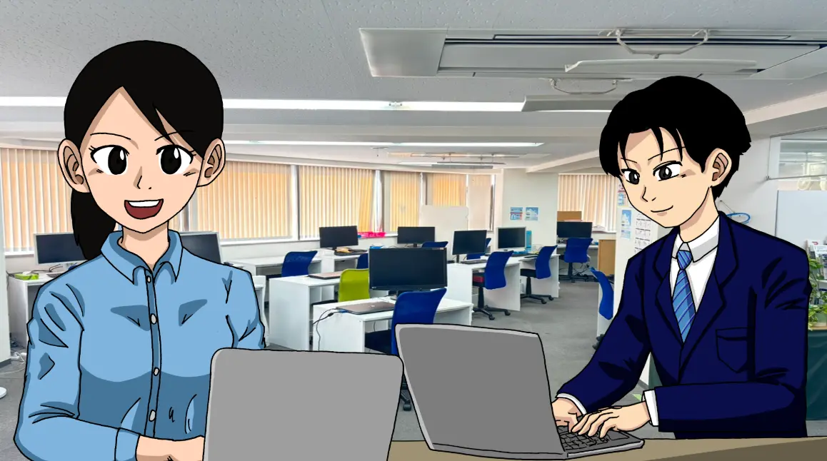 パソコンを使った作業の様子1